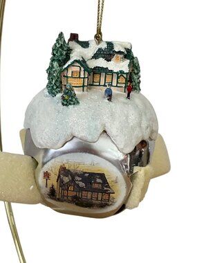 Vtg Thomas Kinkade St Nicholas Circle Sleigh Bells Christmas Ornament Collection